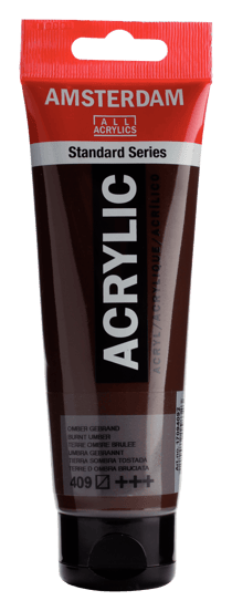 Tube 120 ml de peinture acrylique Royal Talens - Amsterdam - Terre Ombre Brûlée