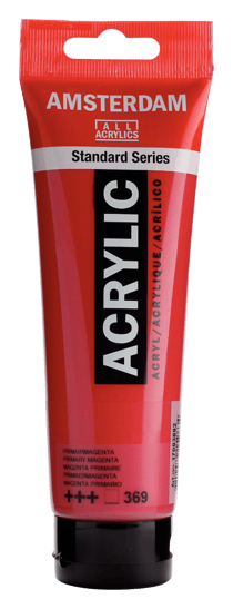 Tube 120 ml de peinture acrylique Royal Talens - Amsterdam - magenta primaire