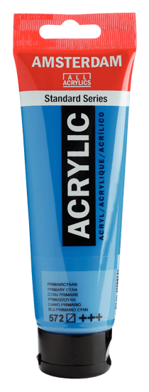 Tube 120 ml de peinture acrylique Royal Talens - Amsterdam - cyan