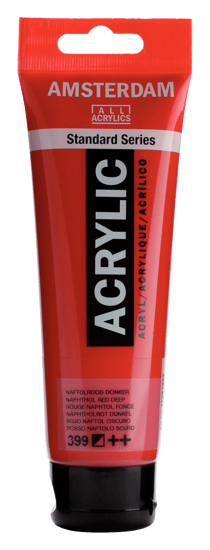 Tube 120 ml de peinture acrylique Royal Talens - Amsterdam - Rouge Naphtol Foncé