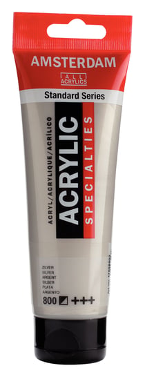 Tube 120 ml de peinture acrylique Royal Talens - Amsterdam - Argent