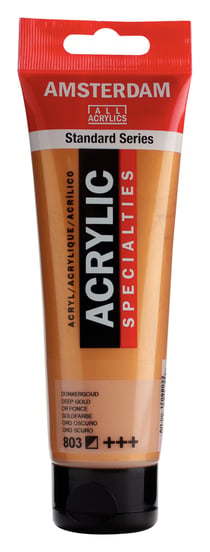Tube 120 ml de peinture acrylique Royal Talens - Amsterdam - Or Foncé