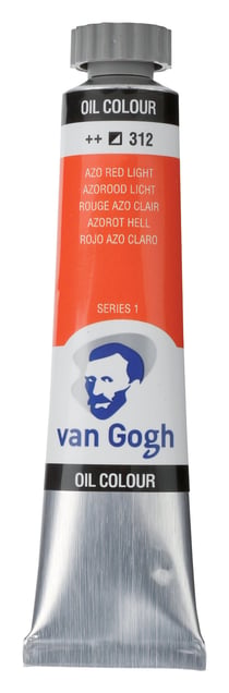 Tube 20 ml de peinture à l'huile Royal Talens - Van Gogh - rouge azo clair - Fine