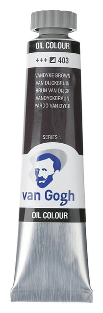 Tube 20 ml de peinture à l'huile Royal Talens - Van Gogh - brun van dyck - Fine