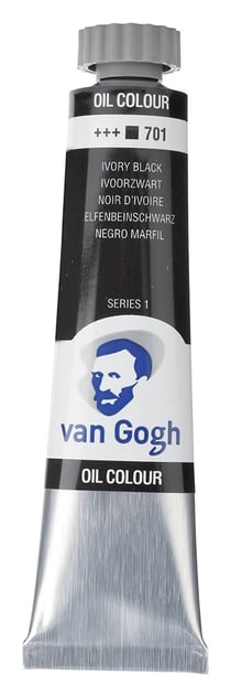 Tube 20 ml de peinture à l'huile Royal Talens - Van Gogh - noir d'ivoire - Fine