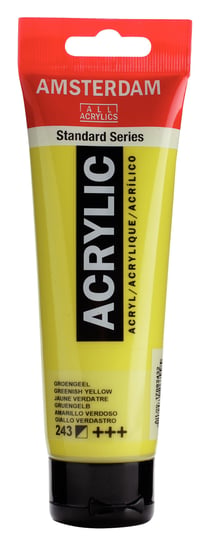 Tube 120 ml de peinture acrylique Royal Talens - Amsterdam - Jaune Verdatre