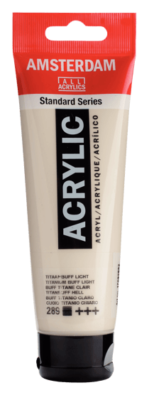 Tube 120 ml de peinture acrylique Royal Talens - Amsterdam - Buff Titane Clair