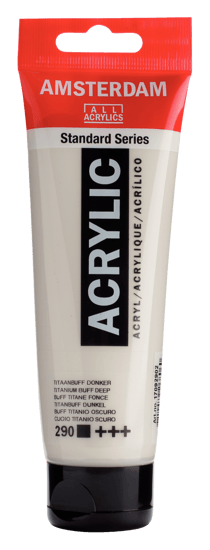 Tube 120 ml de peinture acrylique Royal Talens - Amsterdam - Buff Titane Foncé