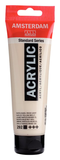 Tube 120 ml de peinture acrylique Royal Talens - Amsterdam - Jaune Naples Rouge Clair