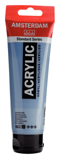 Tube 120 ml de peinture acrylique Royal Talens - Amsterdam - bleu gris