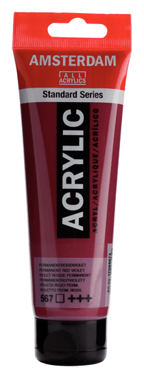 Tube 120 ml de peinture acrylique Royal Talens - Amsterdam - violet rouge