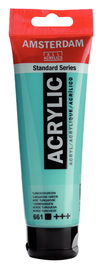 Tube 120 ml de peinture acrylique Royal Talens - Amsterdam - Vert Turquoise
