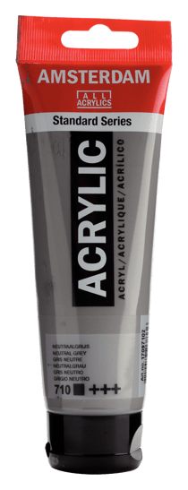 Tube 120 ml de peinture acrylique Royal Talens - Amsterdam - Gris Neutre