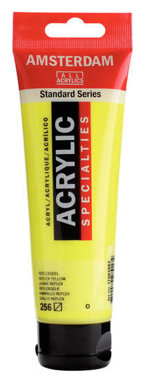 Tube 120 ml de peinture acrylique Royal Talens - Amsterdam - Jaune Reflex