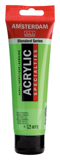 Tube 120 ml de peinture acrylique Royal Talens - Amsterdam - Vert Reflex