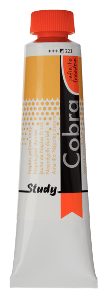 Tube 40 ml de peinture à l'huile Royal Talens - Cobra Study - jaune de Naples foncé - Étude
