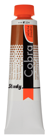Tube 40 ml de peinture à l'huile Royal Talens - Cobra Study - Terre de Sienne naturelle - Étude