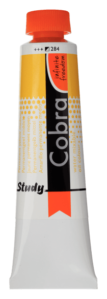 Tube 40 ml de peinture à l'huile Royal Talens - Cobra Study - jaune permanent moyen - Étude