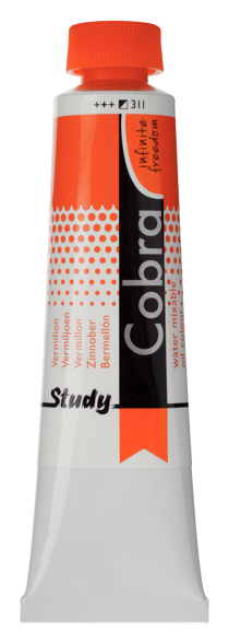 Tube 40 ml de peinture à l'huile Royal Talens - Cobra Study - vermillon - Étude