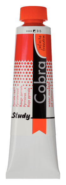Tube 40 ml de peinture à l'huile Royal Talens - Cobra Study - rouge pyrrole - Étude