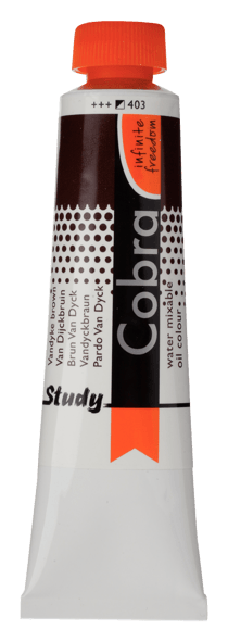 Tube 40 ml de peinture à l'huile Royal Talens - Cobra Study - brun van dyck - Étude