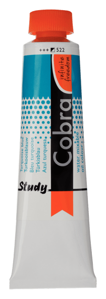 Tube 40 ml de peinture à l'huile Royal Talens - Cobra Study - bleu turquoise - Étude