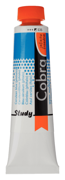 Tube 40 ml de peinture à l'huile Royal Talens - Cobra Study - bleu de céréléum - Étude