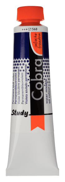 Tube 40 ml de peinture à l'huile Royal Talens - Cobra Study - bleu violet permanent - Étude