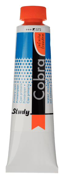 Tube 40 ml de peinture à l'huile Royal Talens - Cobra Study - cyan primaire - Étude