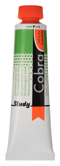Tube 40 ml de peinture à l'huile Royal Talens - Cobra Study - vert permanent clair - Étude