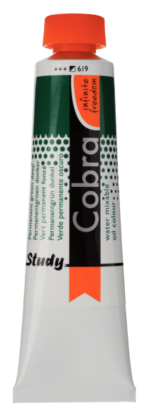 Tube 40 ml de peinture à l'huile Royal Talens - Cobra Study - vert permanent foncé - Étude