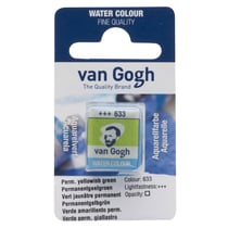 Demi-godet d'aquarelle fine Van Gogh - 633 Vert jaunâtre permanent