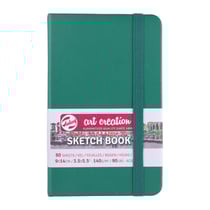 Carnet de croquis 9 x 14 cm - 80 feuilles - Vert forêt