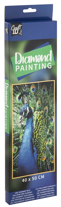 Broderie diamant Craft Id - Paon - 40 x 50 cm