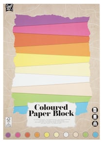 Bloc papier Craft Id - 20 feuilles - Multicolore - 24 x 34 cm - 220 g/m²