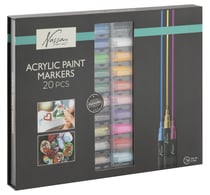 Lot de 20 marqueurs acryliques pointe moyenne - Gonge - Nassau