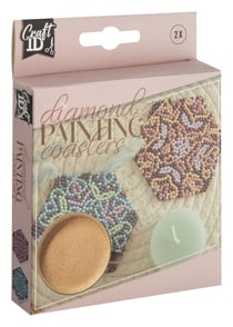 Lot de 2 sous-verres à décorer Craft Id – Diamond painting – 9,5×9,5cm