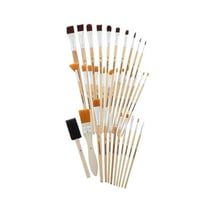 Brosse à Pochoir Rayher N°24 - Poils De Porc Naturel, Manche En Bois - Pour Peinture Acrylique, Cire Et Craie
