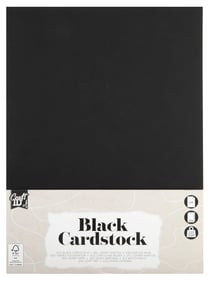Lot de 10 feuilles unies Craft Id - Noir - A4 21 x 29,7 cm - 220 g/m²
