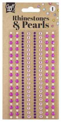 Lot de 212 strass Craft Id - Rose et perles