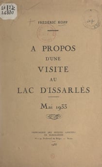 À propos d'une visite au lac d'Issarlès - Mai 1933