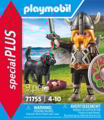 PLAYMOBIL - Viking avec chien, bouclier et armes - 71755 - Special plus