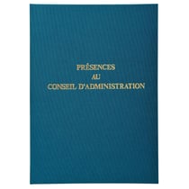 Registre 29,7x21cm - Présence Conseils d'Administration - 100 pages - Exacompta