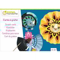 Boîte créative Mandala : Animaux - Cartes à gratter