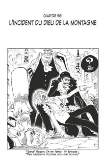 One Piece édition originale - Chapitre 961 - L'incident du dieu de la montagne