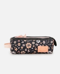 Trousse rectangulaire 2 compartiments Rip Curl - Noir - Peach
