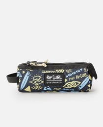 Trousse rectangulaire 2 compartiments Rip Curl - Noir - Black Yellow