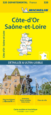 Cartes départementales n.320 : Côte d'Or, Saône-et-Loire