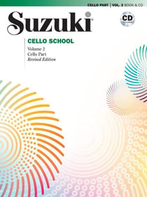 Suzuki cello school,  vol 2 - recueil + cd - revised edition - violoncelle