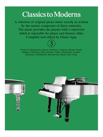 Classics to moderns book 3 piano